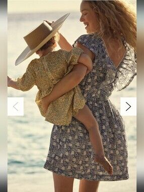 NEW Anthropologie V-Neck Plunge Tunic Mini Dress Size XS Cotton Viscose Modal